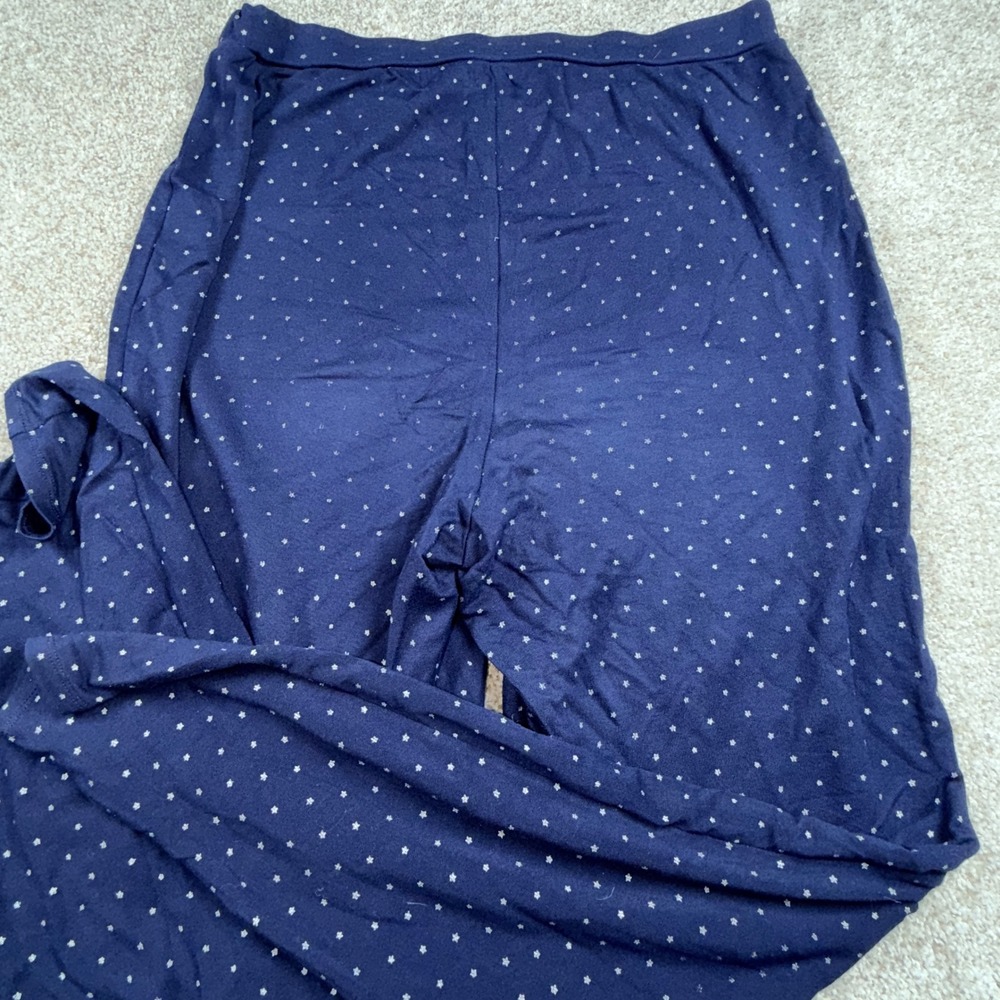 Boden Womens Navy Blue Star Print Henley Pajama Set Long Sleeve 2 Piece PJ Set 6 - Picture 8 of 13